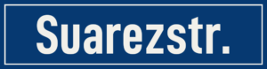 Straßenschild Suarezstraße