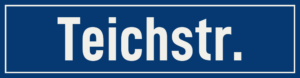 Straßenschild Teichstraße