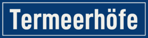 Straßenschild Termeerhöfe