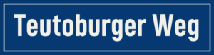 Straßenschild Teutoburger Weg