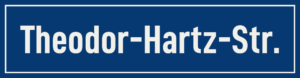Straßenschild Theodor-Hartz-Straße