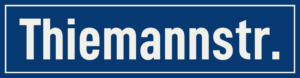 Straßenschild Thiemannstraße