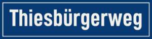 Straßenschild Thiesbürgerweg
