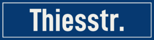 Straßenschild Thiesstraße