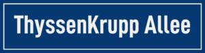 Straßenschild ThyssenKrupp Allee