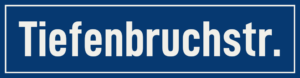 Straßenschild Tiefenbruchstraße