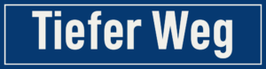 Straßenschild Tiefer Weg