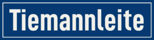 Straßenschild Tiemannleite