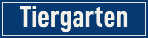 Straßenschild Tiergarten