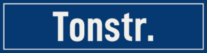 Straßenschild Tonstraße