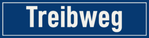 Straßenschild Treibweg