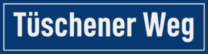 Straßenschild Tüschener Weg