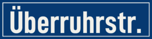Straßenschild Überruhrstraße