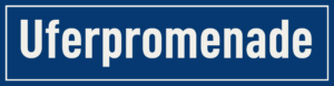 Straßenschild Uferpromenade