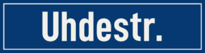 Straßenschild Uhdestraße