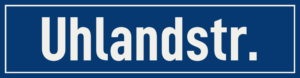 Straßenschild Uhlandstraße