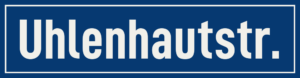 Straßenschild Uhlenhautstraße