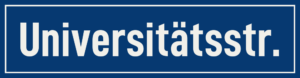 Straßenschild Universitätsstraße