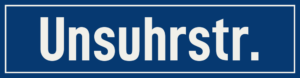 Straßenschild Unsuhrstraße