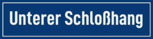 Straßenschild Unterer Schloßhang
