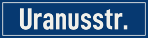 Straßenschild Uranusstraße