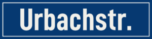 Straßenschild Urbachstraße