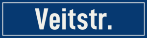 Straßenschild Veitstraße