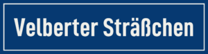 Straßenschild Velberter Sträßchen