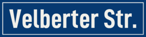 Straßenschild Velberter Straße