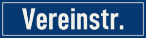 Straßenschild Vereinstraße