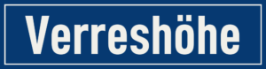 Straßenschild Verreshöhe