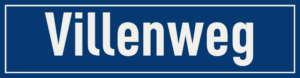 Straßenschild Villenweg