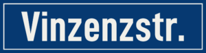 Straßenschild Vinzenzstraße