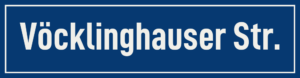 Straßenschild Vöcklinghauser Straße