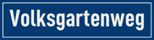 Straßenschild Volksgartenweg