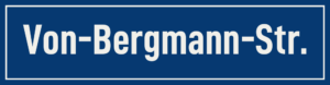 Straßenschild Von-Bergmann-Straße