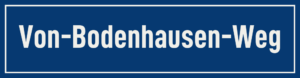Straßenschild Von-Bodenhausen-Weg