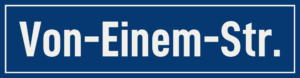 Straßenschild Von-Einem-Straße