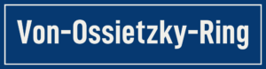 Straßenschild Von-Ossietzky-Ring