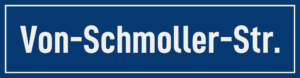 Straßenschild Von-Schmoller-Straße