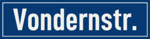 Straßenschild Vondernstraße