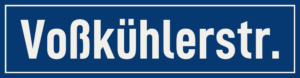 Straßenschild Voßkühlerstraße