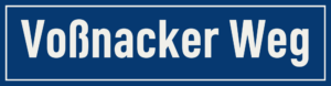 Straßenschild Voßnacker Weg