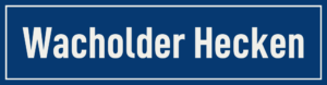 Straßenschild Wacholder Hecken