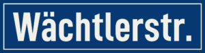 Straßenschild Wächtlerstraße