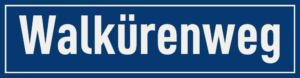 Straßenschild Walkürenweg