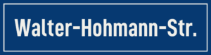 Straßenschild Walter-Hohmann-Straße