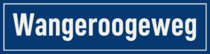 Straßenschild Wangeroogeweg