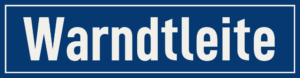 Straßenschild Warndtleite