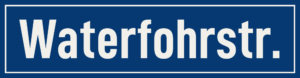 Straßenschild Waterfohrstraße